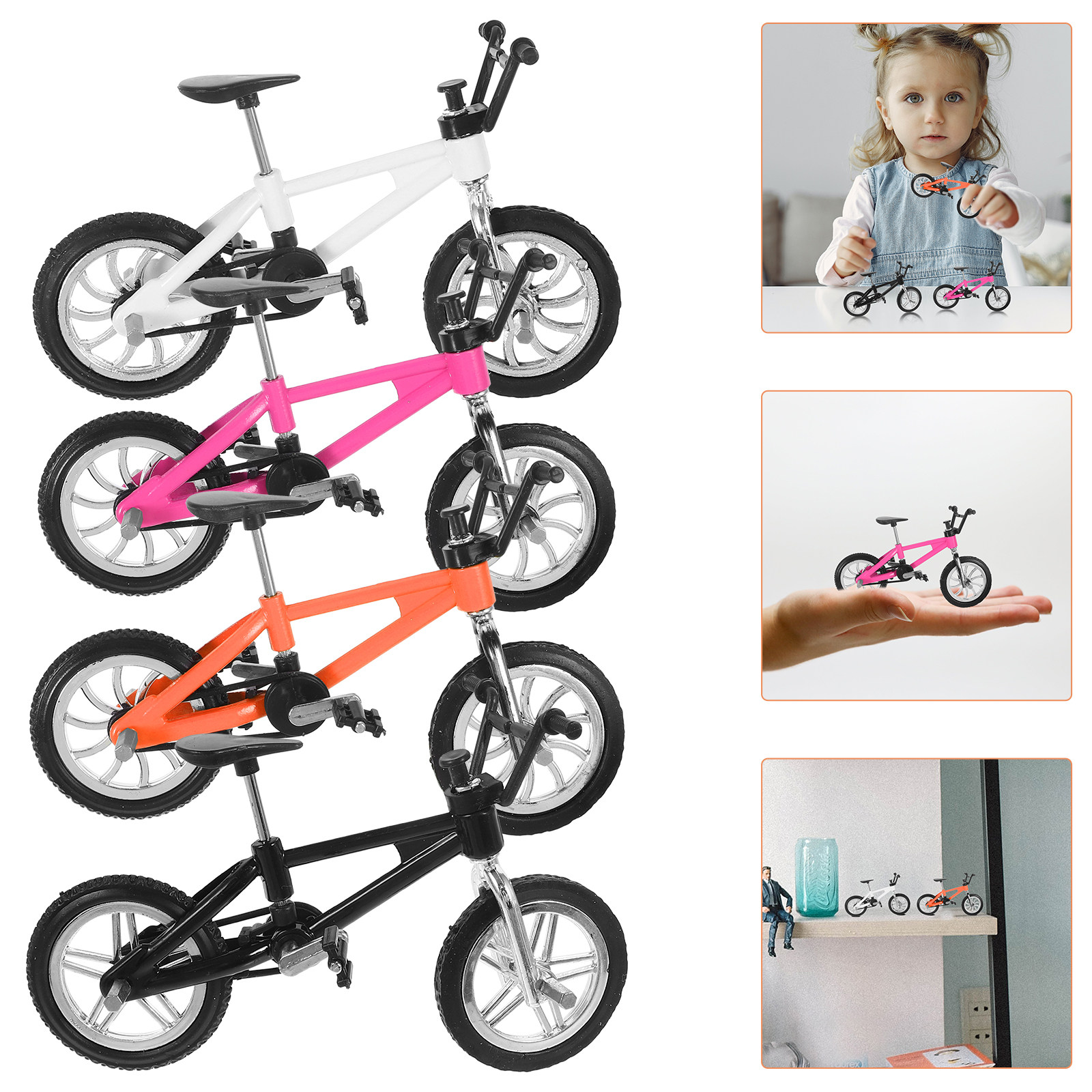 Mountain Biking Game - Lot de 4 mini-vélos de course