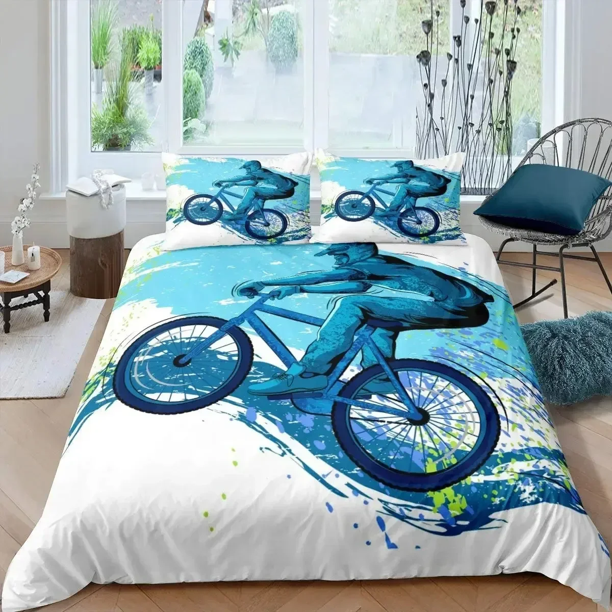 Parure de lit pour vélo en mic - Mountain Biking Game avis et prix