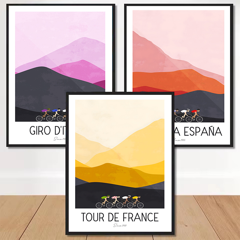Affiche de cyclisme en aquarel - Mountain Biking Races avis et prix
