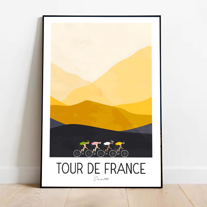 Affiche de cyclisme en aquarel - Mountain Biking Races avis et prix