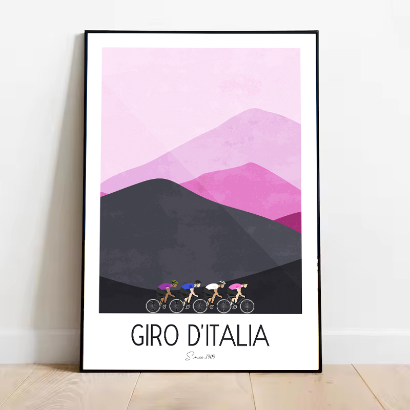 Affiche de cyclisme en aquarel - Mountain Biking Races avis et prix
